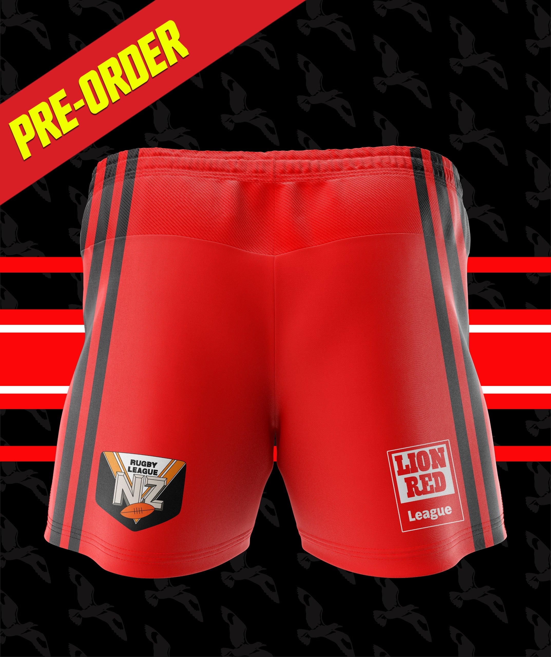 Vintage Castlecliff Seagulls RL Shorts Red $50