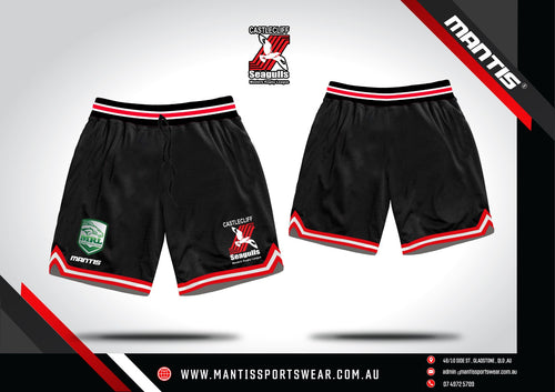 Castlecliff Seagulls Bball Shorts Black