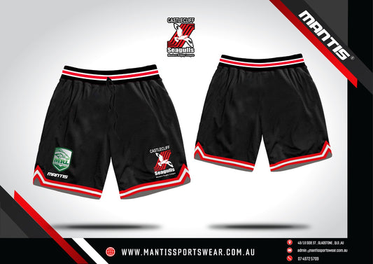 Castlecliff Seagulls Bball Shorts Black