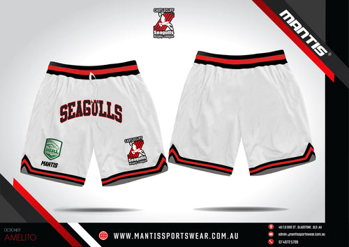 Castlecliff Seagulls Bball Shorts White