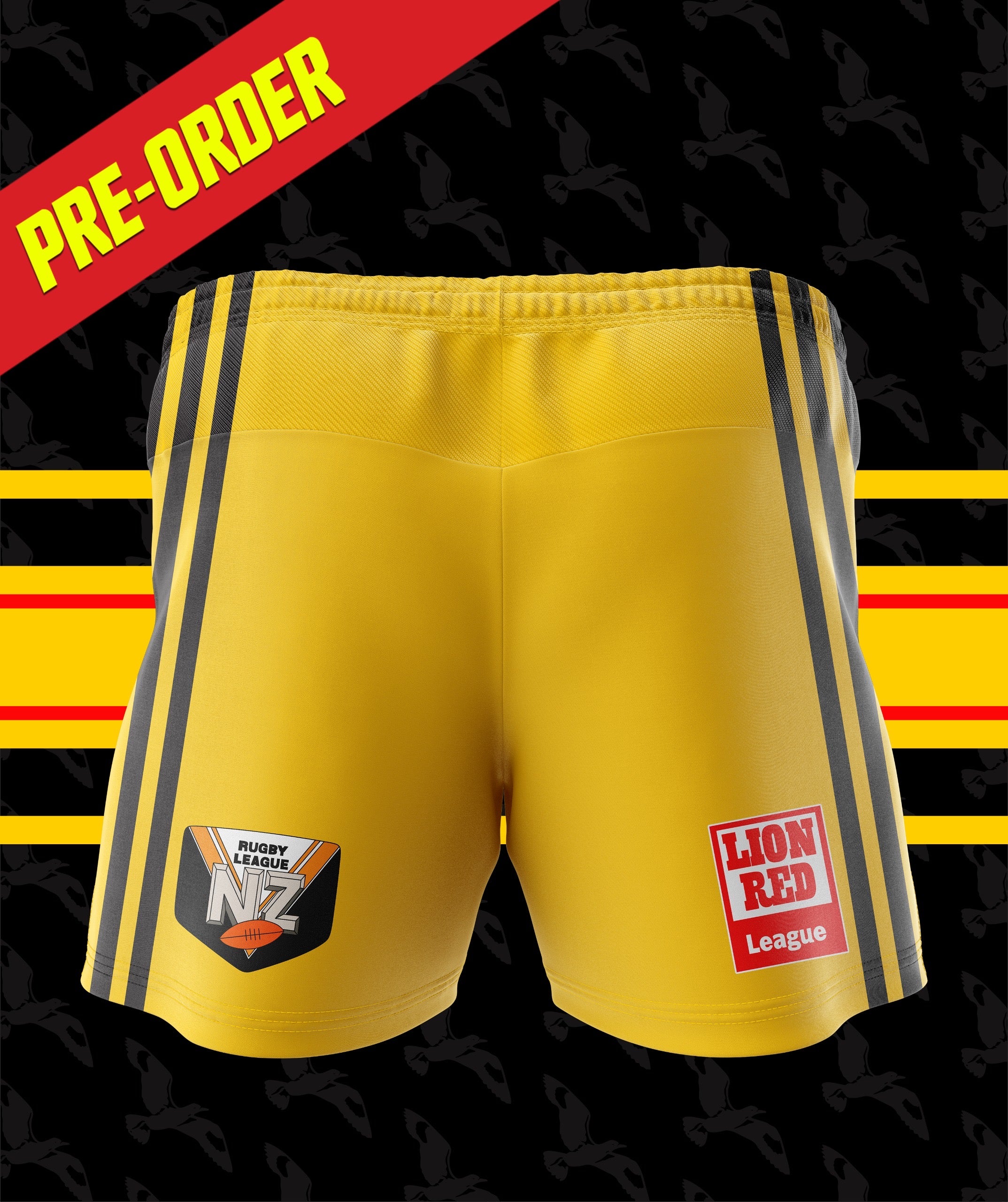 Vintage Castlecliff Seagulls RL Shorts Yellow $50