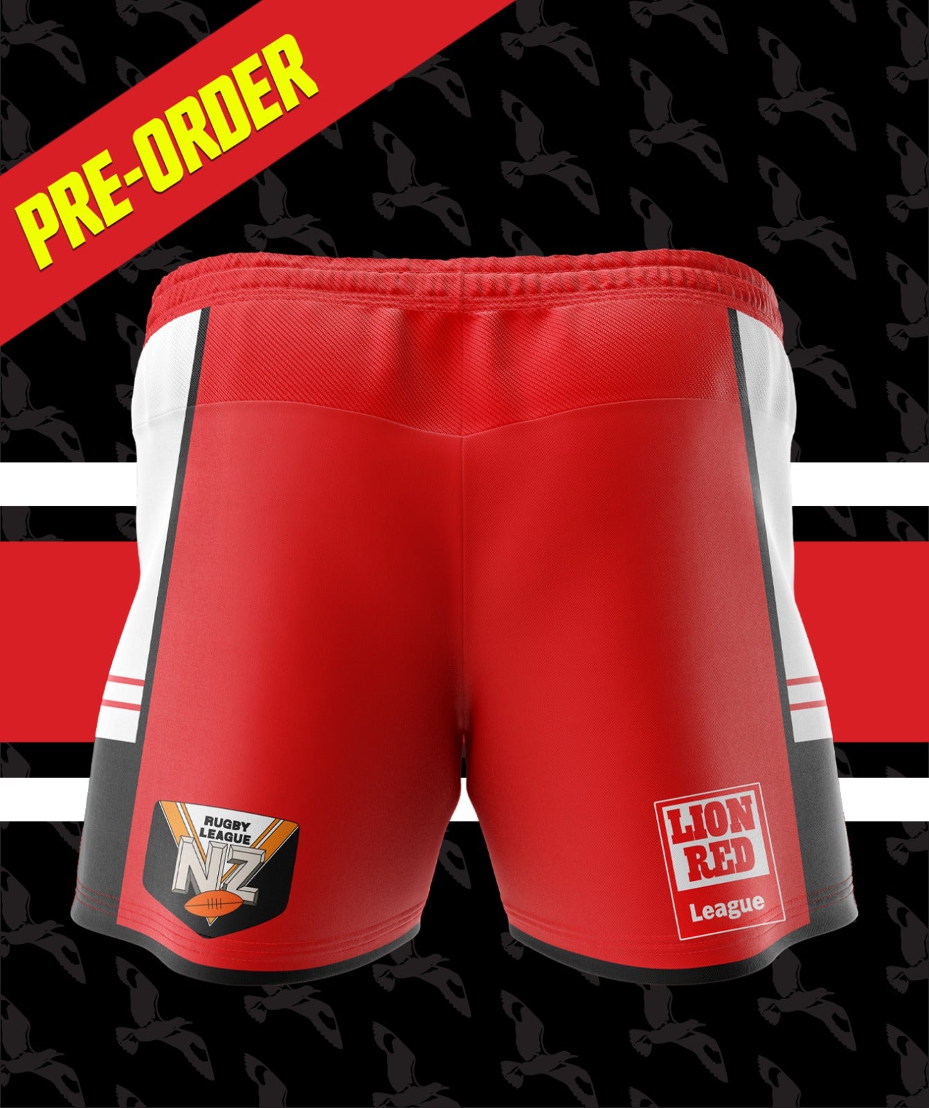 Vintage Castlecliff Seagulls RL Shorts Red $50