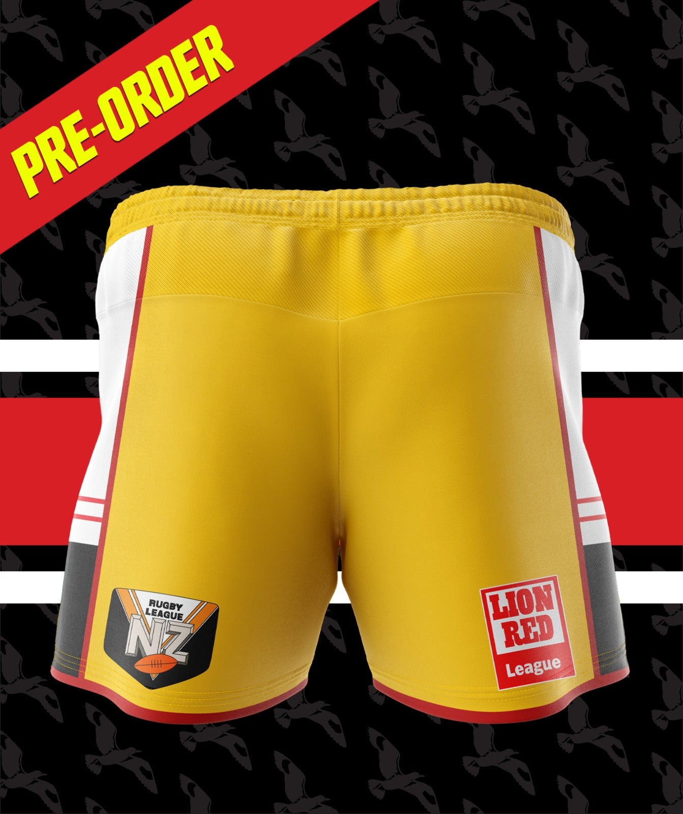 Vintage Castlecliff Seagulls RL Shorts Yellow $50